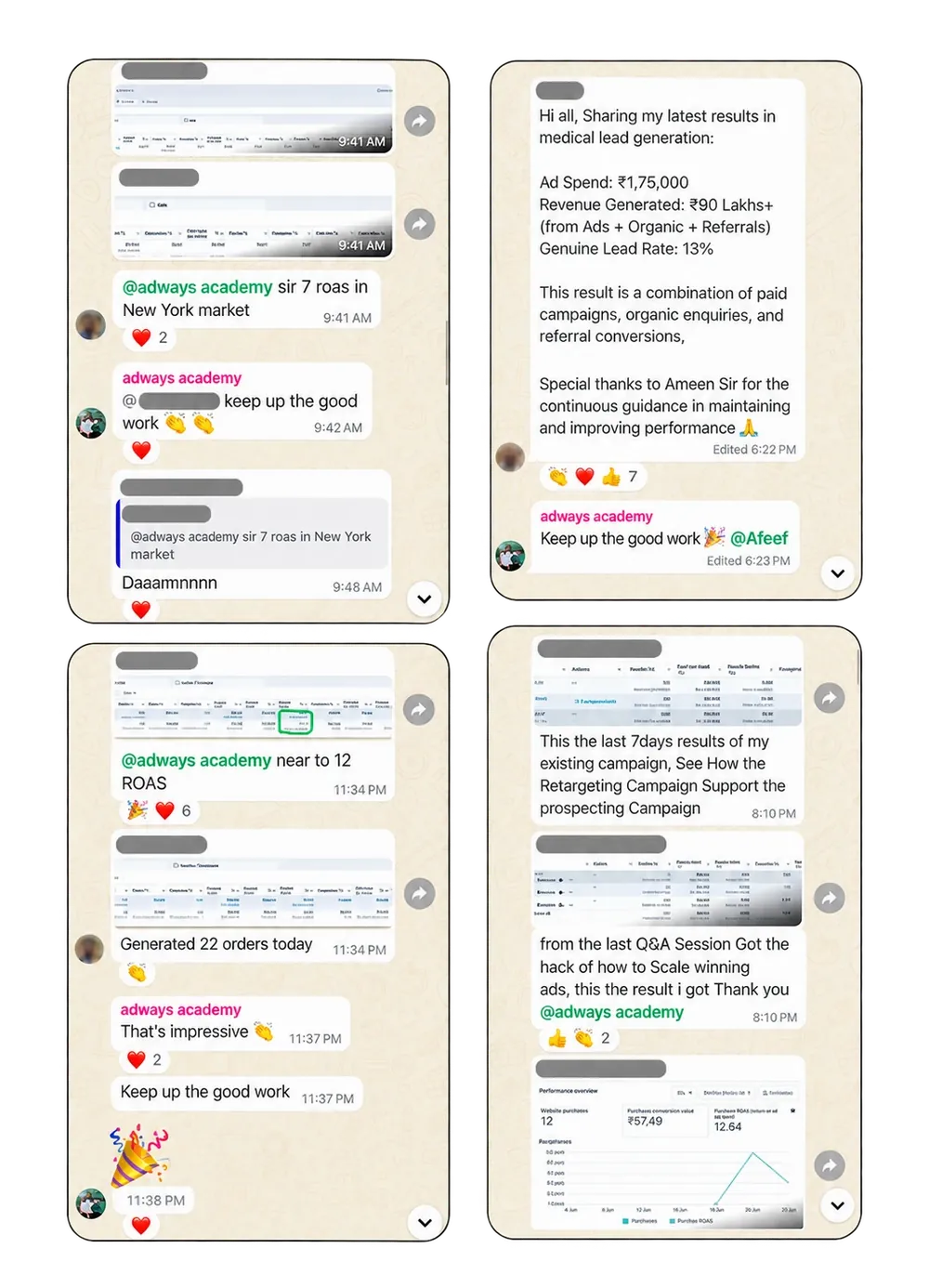 Student testimonial collage 2