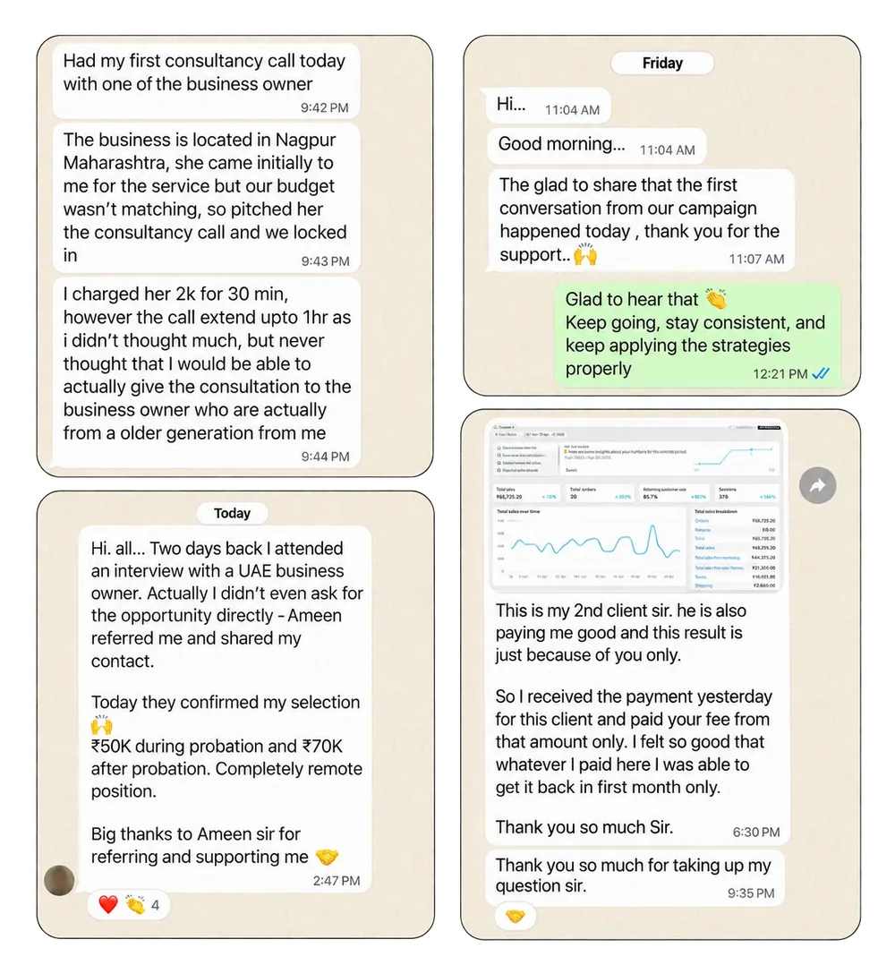 Student testimonial collage 3